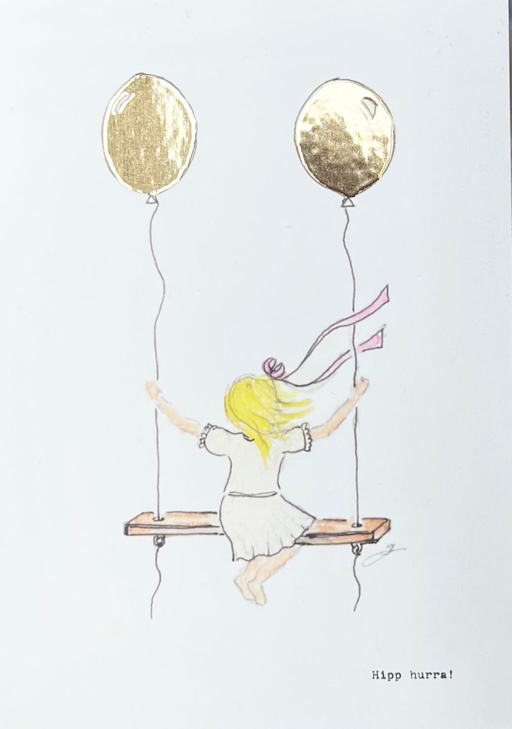 "Ballong-kolleksjonen", jente på huske