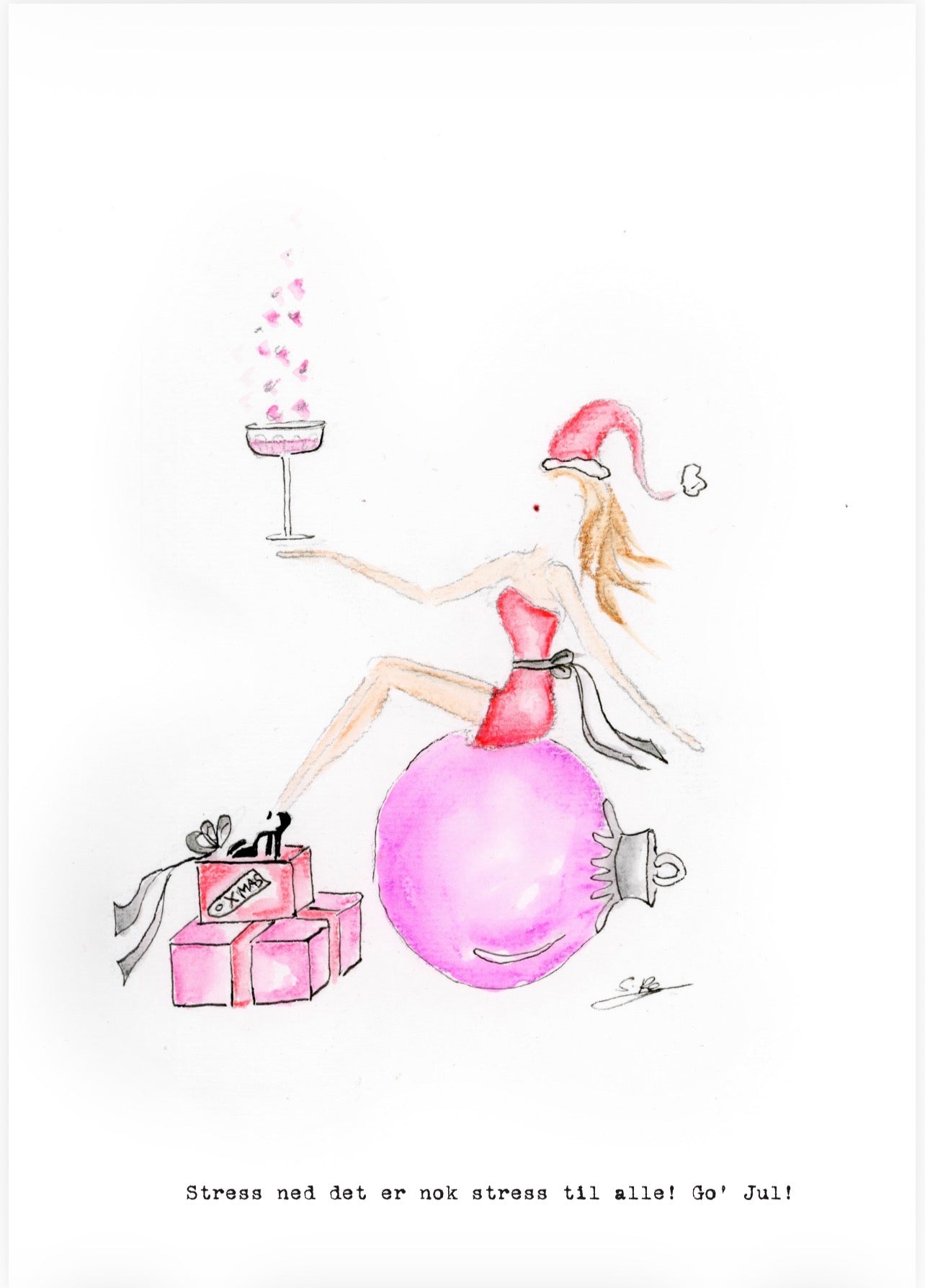 jule-kolleksjon, dame på julekule