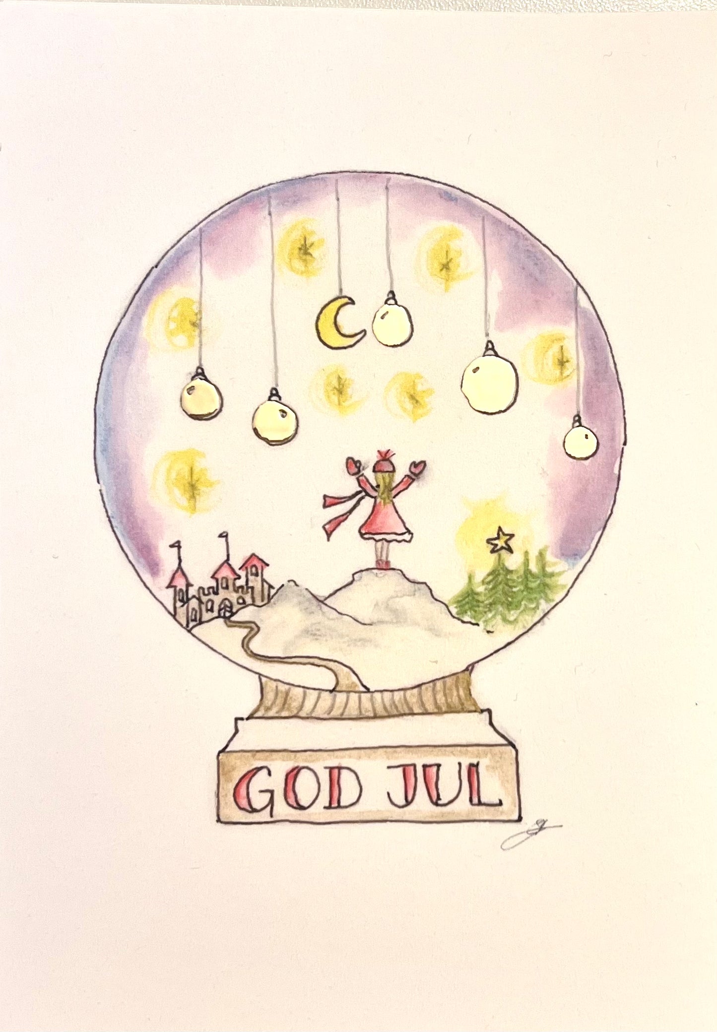"Jule-kolleksjonen", jente i snø-kule