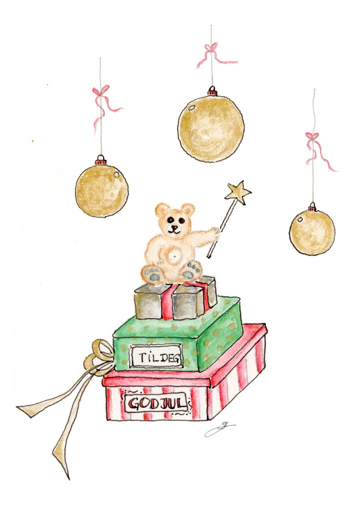 "julekort-kolleksjonen. Pakke med 9stk. eller 15stk.