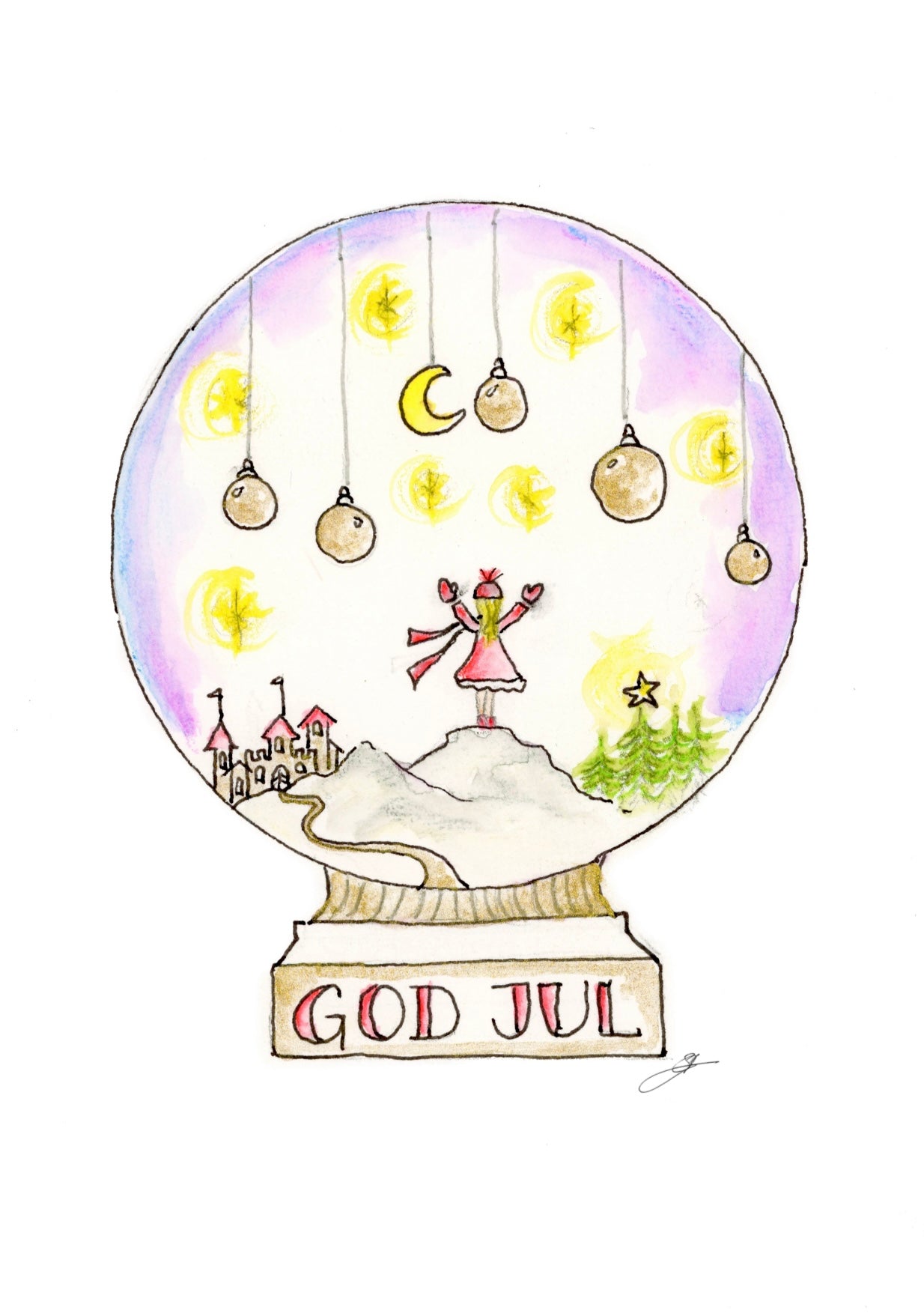 "Jule-kolleksjonen", jente i snø-kule