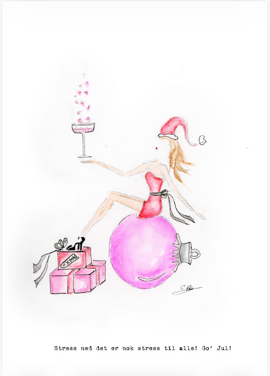 jule-kolleksjon, dame på julekule